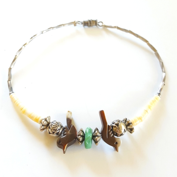 Turqouise & Silver Semi Precious Charm Bracelet 🌼 - Picture 1 of 7